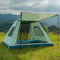 Намет туристичний кемпінговий тримісний з тентом для туризму для риболовлі велика висока палатка