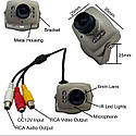 CCTV мінікамера відеоспостереження VS-208C з мікрофоном, 6 IR, 1000TVL 1/3" 6 mm PAL, фото 8