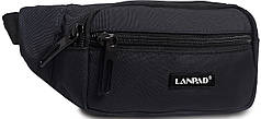 Чоловіча поясна сумка на пояс бананка чорна крос боді тканинна слінг crossbody на блискавці Lanpad 37012