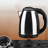 Чайник електричний HM-1818 Hoffmans Electronics нержавіюча сталь електрочайник 2л для дому, фото 10