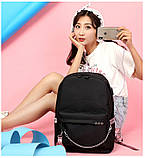 Чорний шкільний рюкзак для дівчат 45 см з USB портом для дітей і підлітків у школу 5-11 клас і студентів водонепроникний, фото 8