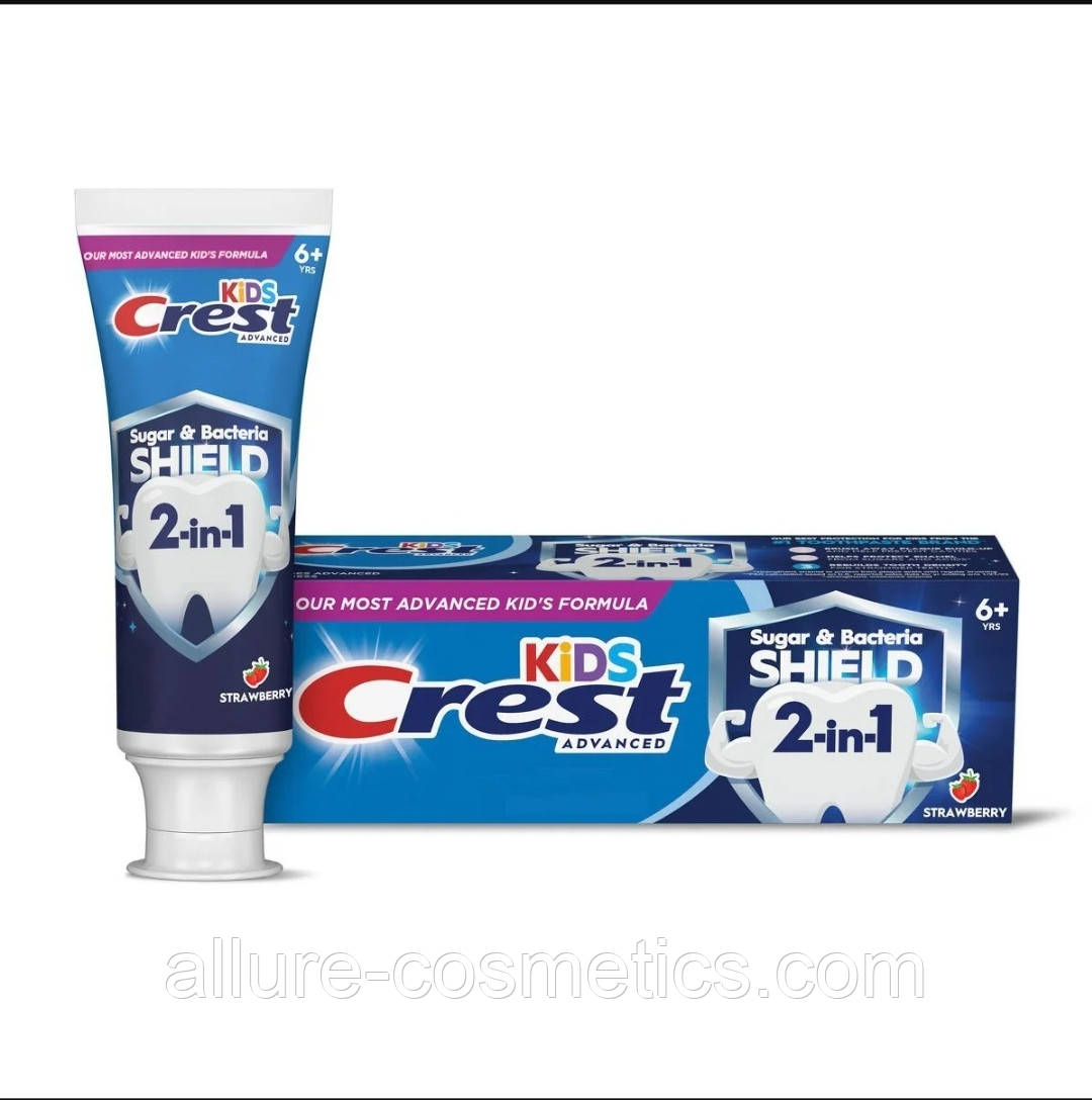 Дитяча зубна паста 6+ Crest Kids 2in1 Advanced Cavity Toothpaste strawberry 116 гр, фото 1