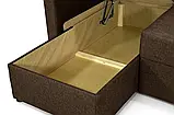 Диван кутовий Арні (стандарт) рогожка коричневий, фото 7