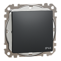 Одноклавішний перемикач IP44 Чорний Sedna Design