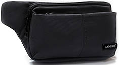 Чоловіча поясна сумка на пояс бананка чорна крос боді тканинна слінг crossbody на блискавці Lanpad 35008