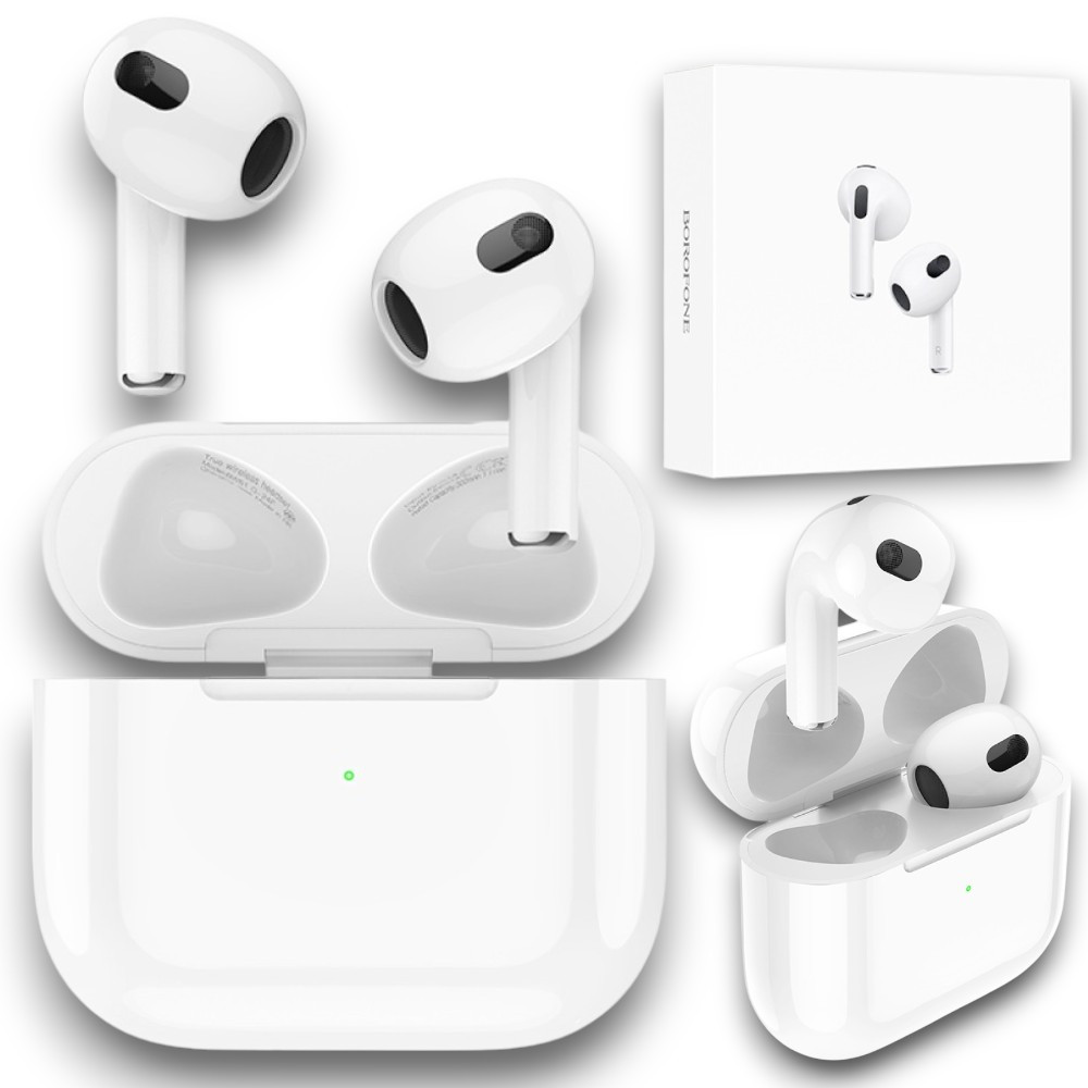 Бездротові навушники Borofone BW81 з Bluetooth 5.4, сенсорним керуванням, мікрофоном і зарядним кейсом