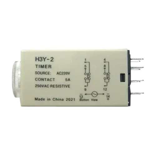 Реле часу, таймер H3Y-2/0-5с/220В/5А/на DIN-рейку, фото 1