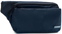 Чоловіча поясна сумка на пояс бананка синя крос боді тканинна слінг crossbody на блискавці Lanpad 35008