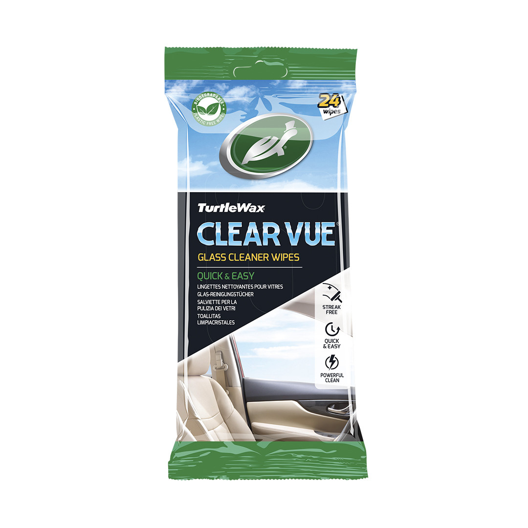 Turtle Wax 54098 Серветки для очищення скла CLEARVUE GLASS CLEANER WIPES (24 шт) 1 уп