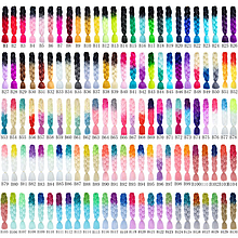 Канекалон омбре двокольоровий Палітра 130 комбінацій кольорів Довжина 60 см Вага 100 грам Термостійкий коса Jumbo Braid