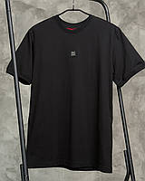 Повседневная молодежная футболка мужская хорошего качества Нugо черная крутая летняя футболка для мужчин