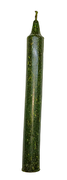 2 шт Воскова свічка з полином зелена Код/Артикул