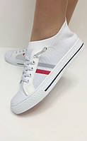 Підліткові текстильні білі кеди 36