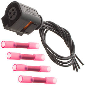 Фішка з дротами датчика температури охолоджуючої рідини 4 PIN 4B0973712  Audi Ford Seat Skoda VW  арт DA-34581