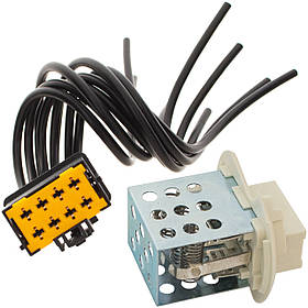 Фішка з дротами реостата , резистора пічки 8 PIN 8200478620  Renault Master II Mascott Opel Movano Nissan