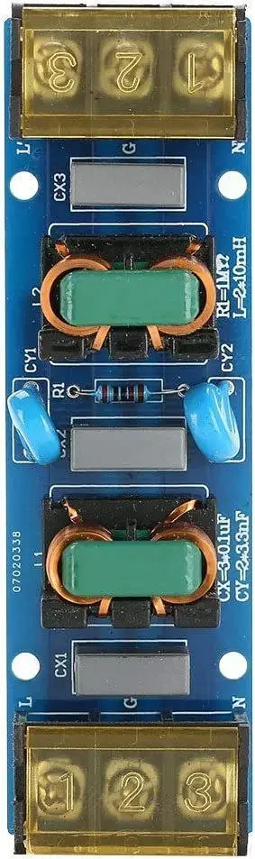 Фільтр живлення EMI 25 А, мережевий фільтр, двоступеневий