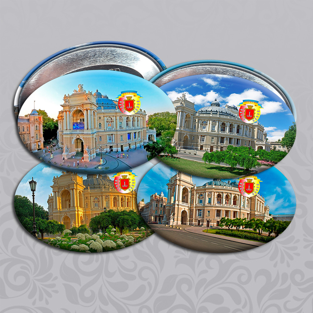 Значок овальний 45х69 мм Одеса, фото 1