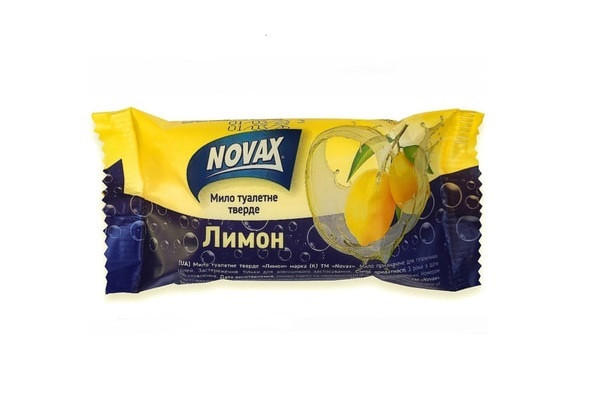 Мило туалетне тверде Novax Лимон 60 г, фото 1