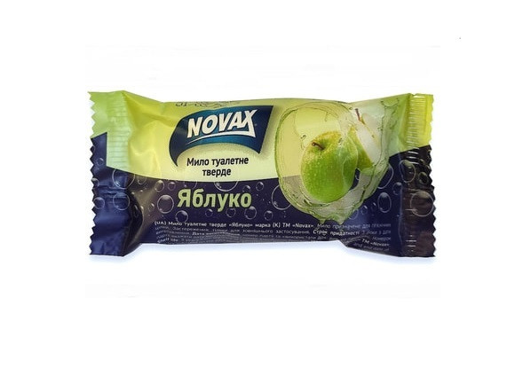 Мило туалетне тверде Novax Яблуко 60 г, фото 1