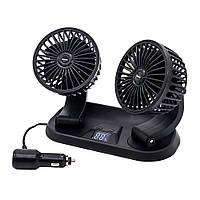 Подвійний вентилятор 12В, 3 шв., пульт, два по 10 см Elegant Maxi EL 101 558