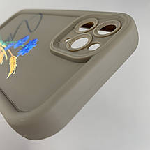 Чохол для Apple iPhone 11 Pro з бортами з принтом Україна на телефон айфон 11 про коричневий q06t, фото 5