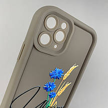 Чохол для Apple iPhone 11 Pro з бортами з принтом Україна на телефон айфон 11 про коричневий q06t, фото 3