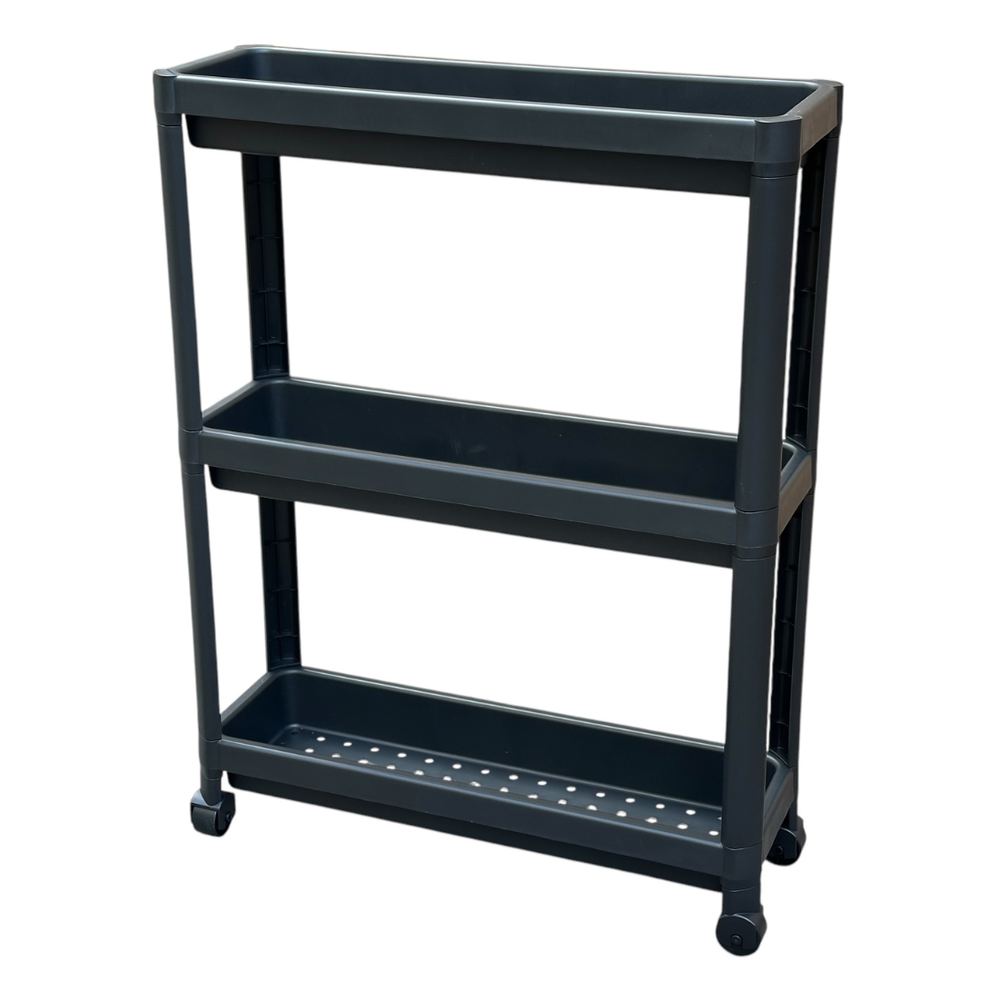Візок IKEA VESKEN (ВЕСКЕН). 54х18х71 см. Чорний. 604.712.24