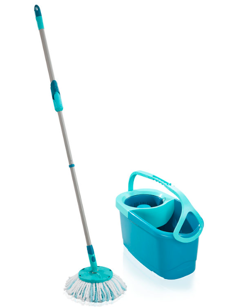 Набір швабра з відром, набір для миття підлоги Leifheit Clean Twist Disc Mop Ergo з телескопічною ручкою