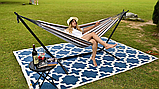 Гамак садовий, двомісний Gardlow 200x150см з стійкою для гамака, фото 3