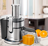Соковитискач центробіжний ProfiCook PC-AE 1156 Нержавіюча сталь 800W, фото 2