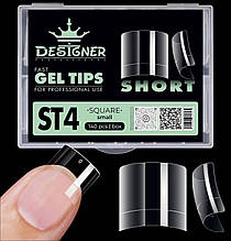 Арочні типи гелеві Дизайнер Short Fast Gel Tips ST4 Square small для нарощування нігтів (120шт)