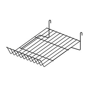 Полиця металева похила 50 мм для сітки, кут нахилу 30, чорна