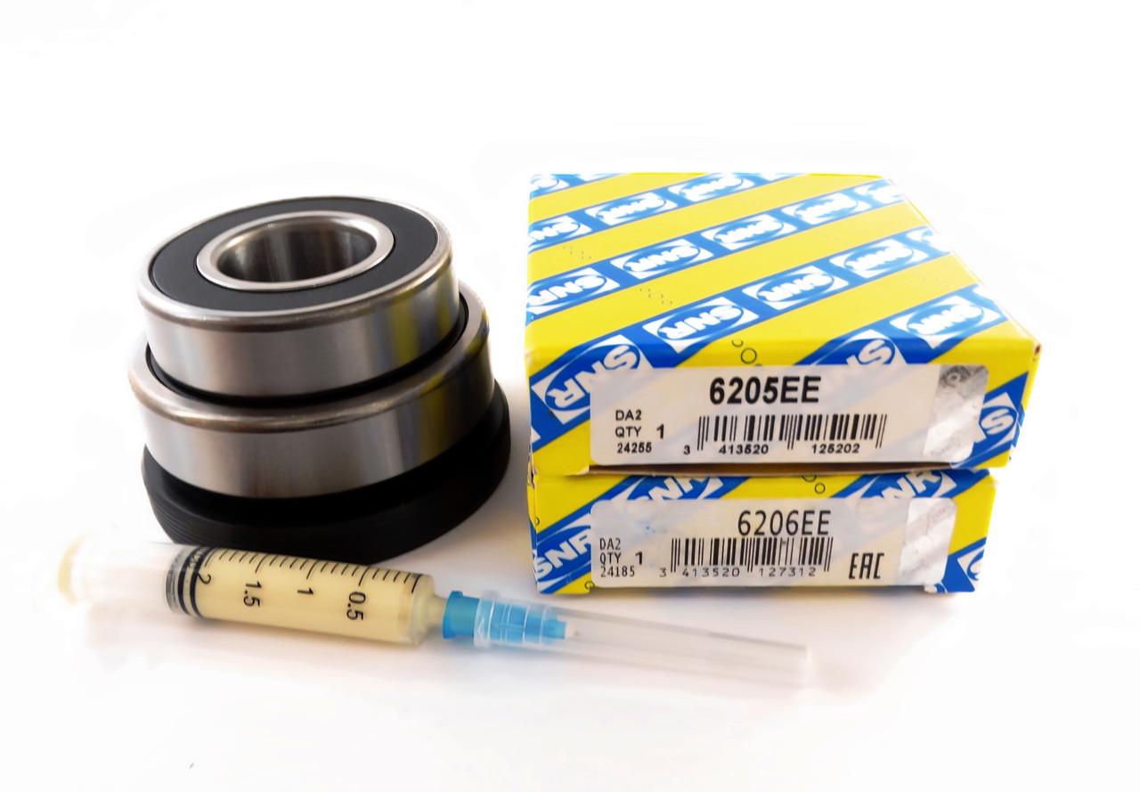 Підшипники для пральної машини Bosch Siemens (6205-6206, сальник 37.4*62*10/12, мастило 2 мл) SNR