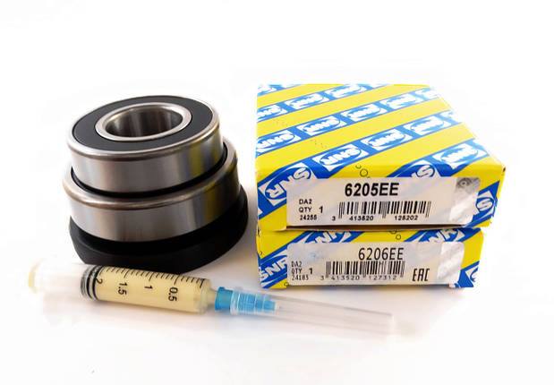 Підшипники для пральної машини Samsung (6205-6206, сальник 35*65,55*10/12, мастило 2 мл) SNR, фото 1