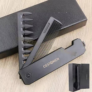 Складний гребінець для бороди та вусів GENTL