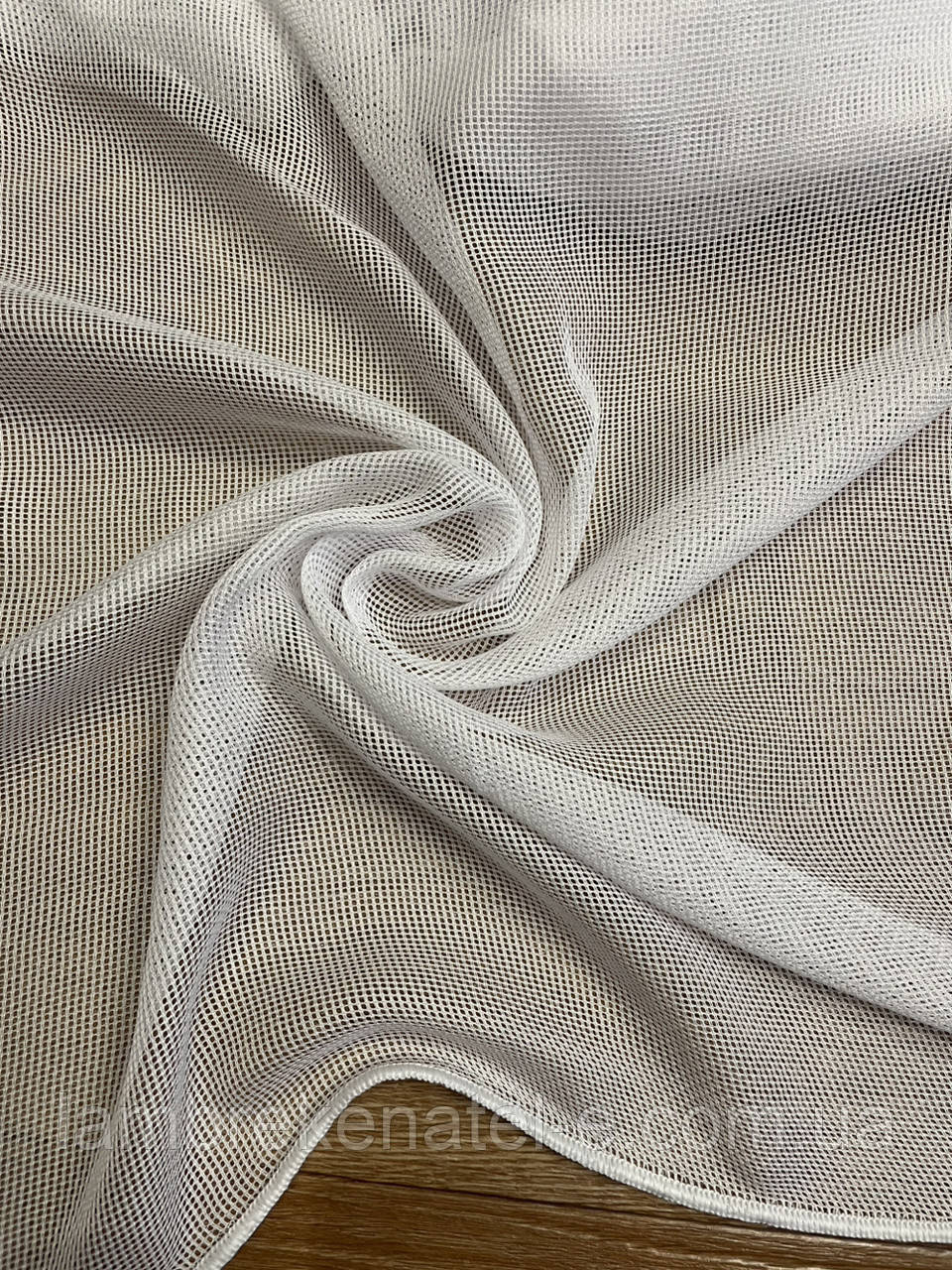 Тюль сітка біла з обважнювачем, фото 1