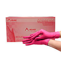 Перчатки нитриловые IGAR Pink XS, 100 шт/уп