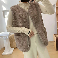 Жилетка женская безрукавка с застежкой на молнии, размер M