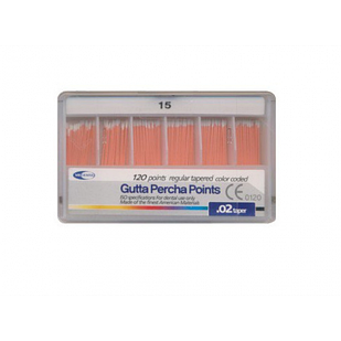 Meta Biomed Gutta Percha Points, Мета Біомед Гутаперчеві штифти 02 №15, 120шт