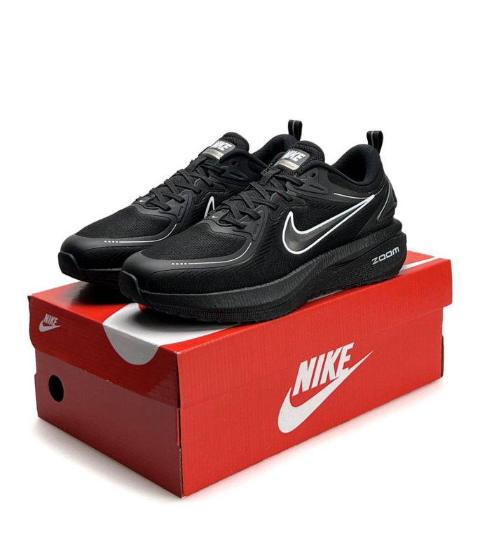 Чоловічі кросівки Nike Air Zoom Pegasus black взуття Найк Зум чорні легкі літні сітка