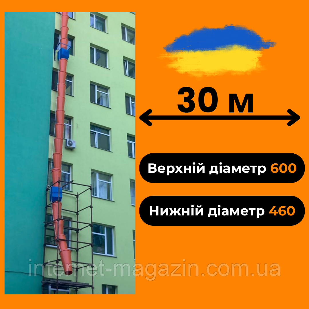 Сміттєспуск будівельний 30 (м), рукав для скидання сміття, фото 1