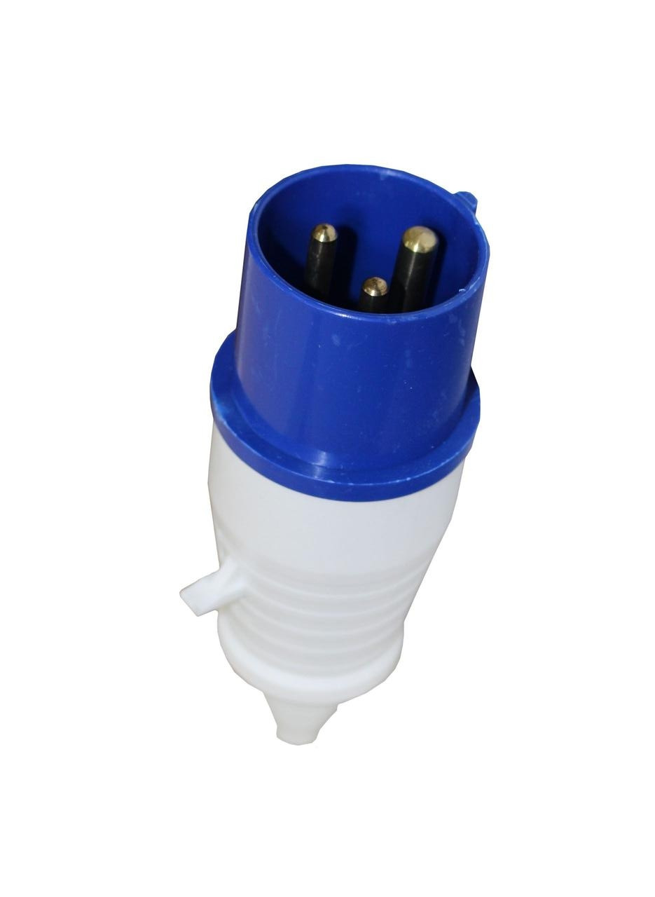 Вилка силова 013 переносна 2Р+PЕ 16А 220В IP44 силовий роз'єм Tnsy