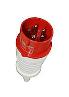 Вилка силова 015 переносна 3Р+PЕ+N 16А 380В IP44 силовий роз'єм Tnsy