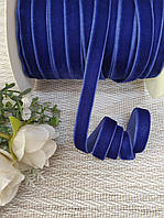 Стрічка оксамитова 1 см. Синя (за 1 метр), арт. 00910-С36