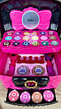 Набір косметики дитячий у кейсі, тіні, лаки, пензлики, прикраси J 8047, фото 4