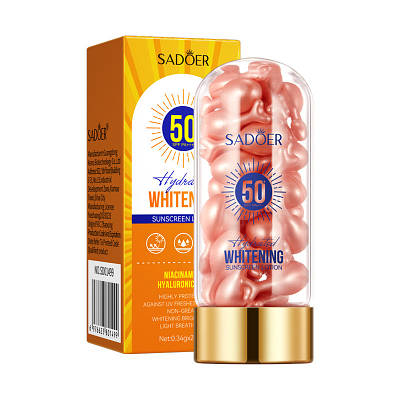 Сонцезахисні капсули для обличчя Sadoer SPF 50+SPF PA+++ з ніацинамідом (25 штук)