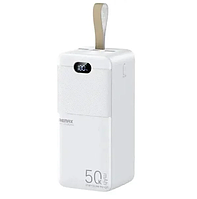 Портативна батарея Remax RPP-117 50000mAh PD27W+QC 22.5W з дисплеєм, 2xUSB, білий