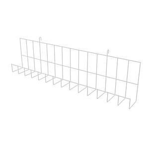 Полиця навісна на торговельну сітку 700 мм, біла