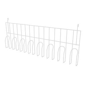 Полиця навісна з притискними кишенями на сітку торговельну (ширина 700 мм), біла