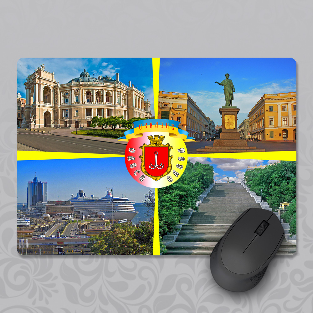 Килимок для миші 210х290 мм Одеса Колаж, фото 1